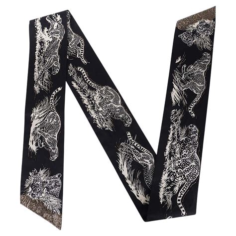 hermes maxi twilly slim|Hermes black and white scarf.